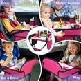 thumbnail image 4 of Kids Travel Tray, Play Tray For Kids Car Seat, Toddler Road Trip Essentials, Drawing Lap Tray With Storage Space for Airplane, Multifunctional Activity Tray Road Trip Must Haves For Kids , Pink, 4 of 8