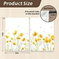 thumbnail image 2 of Kitchen Curtains (2 Pcs) Over Sink for Bathroom Window Cafe Basement Cortinas para Cocina Farmhouse Short Mini Curtain Flower Bee Summer Daisy Elegant Country Rustic Modern Cute - 27.5×36", 2 of 6