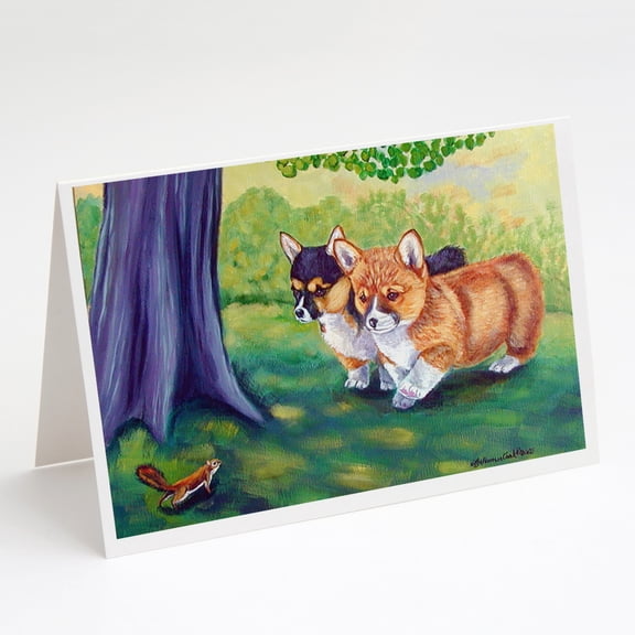 Corgi Greeting Cards and Envelopes Pack of 8