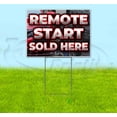 thumbnail image 1 of Remote Start Sold Here Red Car (18" x 24") Yard Sign, Includes Metal Step Stake, 1 of 6