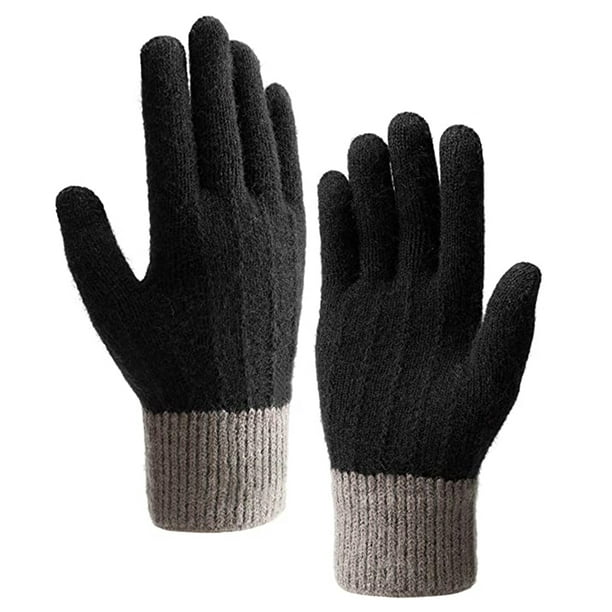 Gants thermiques pour écran tactile élastique pour femme en tricot