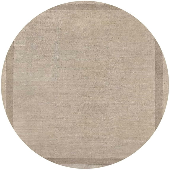 Ahgly Company Indoor Round Mid-Century Modern Camel Brown Solid Area Rugs, 5' Round