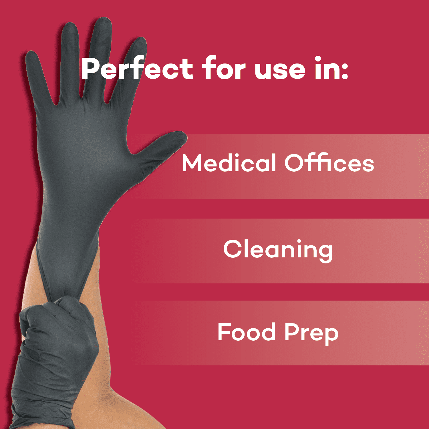 Dealmed Nitrile Exam Gloves, Black – 100 Count Disposable, Non-Irritating, Latex Free, Multi-Purpose for First Aid and Medical Facilities (X-Large, Case of 10)