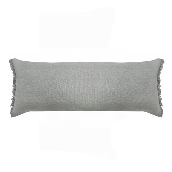 Ox Bay Nellie 14" x 36" Gray Soild Cotton Adult Decorative Lumbar Throw Pillow