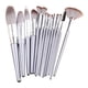 thumbnail image 4 of 14 brochas de maquillaje portátiles para sombras de ojos premium para novias, mejores amigas y adultos. Varilla gris plateada, 4 of 9