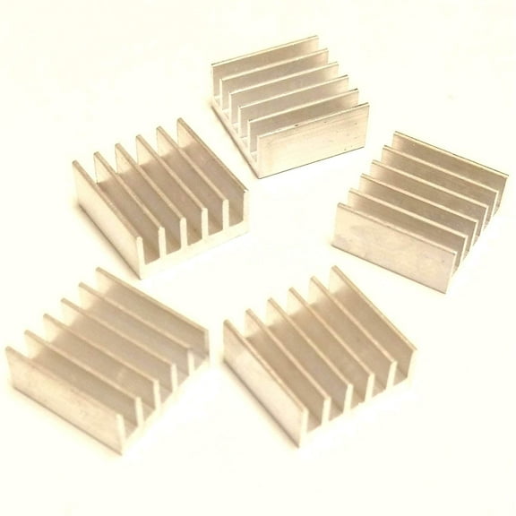 Easycargo 10pcs 15mm Heatsink 15x15x6.5mm   pre Applied 3M 8810 Thermal Conductive Adhesive Tape for Cooling Cooler GPU Chips VRAM VGA RAM (10pcs 15x15x6.6mm Silver)