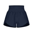thumbnail image 5 of QATAINLAV Womens High Waist Athletic Shorts Summer Running Workout Tennis Short Pants Solid Stretchy Casual Gym Yoga Shorts with Pockets Navy S Saving Sales, 5 of 9