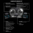 thumbnail image 3 of R1 Concepts Front Rear Brakes and Rotors Kit |Front Rear Brake Pads| Brake Rotors and Pads| Ceramic Brake Pads and Rotors WGWN2-13045, 3 of 5