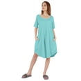 thumbnail image 5 of Inkmeso Nightgowns for WoMen's Short Sleeve W/ Round Neck Nightdress Jersey Tunic Loungewear, 5 of 7