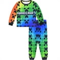thumbnail image 1 of Minecraft Ensemble de Pyjama 2 Pcs, T-Shirt à Manches Longues pour Garçons et Pantalon, Ensemble Lot de 2, 1 of 5