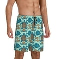 thumbnail image 2 of Sikiie Turtles And Seahorses Mens Pajama Shorts, Lightweight Lounge Pant with Pockets Soft Sleep Pj Shorts for MenLarge, 2 of 6