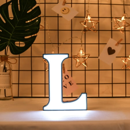 

SuoKom Creative LED Letter Lights Night Light Plastic English Letters Light Lamp Decor