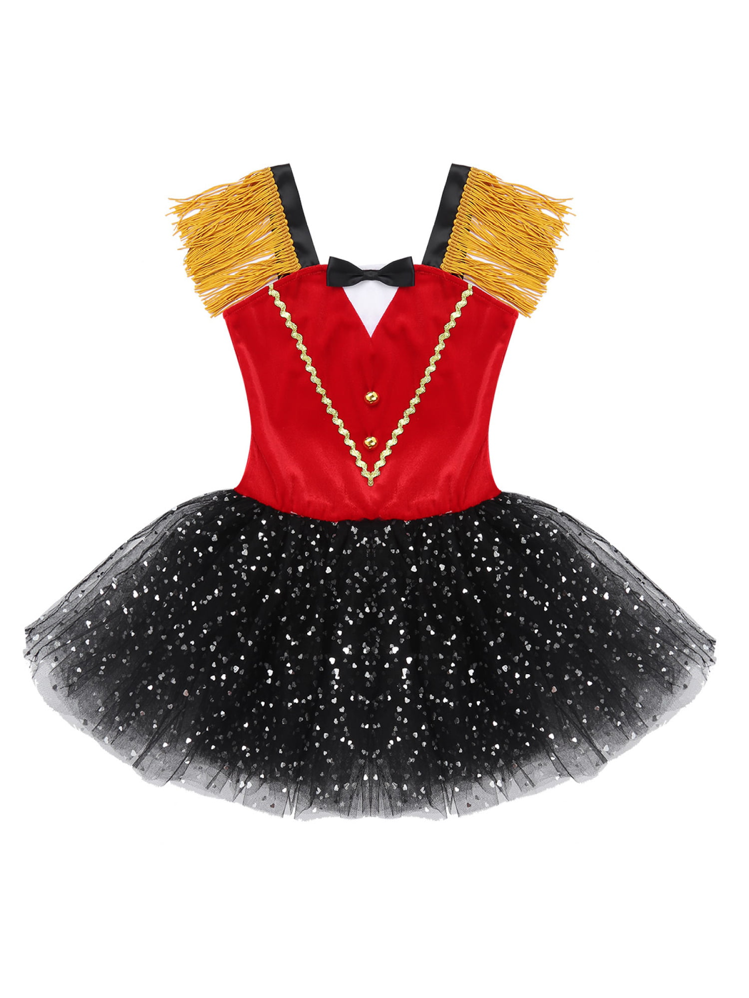 Aislor Kids Girls Circus Ringmaster Costume Mesh Tutu Leotard Dress ...