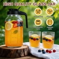 thumbnail image 4 of Cold Brew Coffee Maker, 64 oz Mason Jar Pitcher with Stainless Steel Filter, Pour Spout Handle Lid, Glass Airtight & Leak-Proof Pitcher for Iced Brew Coffee & Tea Lemonade, 4 of 7