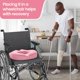 thumbnail image 5 of Almohadilla para asiento en forma de dona Benazcap con espuma viscoelástica para alivio del dolor - Rosa, 5 of 6