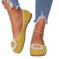 thumbnail image 4 of Willtoo Women's Ballet Flats, Round Toe Comfortable Flat Shoes, Slip‑On Non-Slip Summer Breathable Loafers Soft Sole Dress Casual Walking Shoes for Daily Party Office Wear, 4 of 5