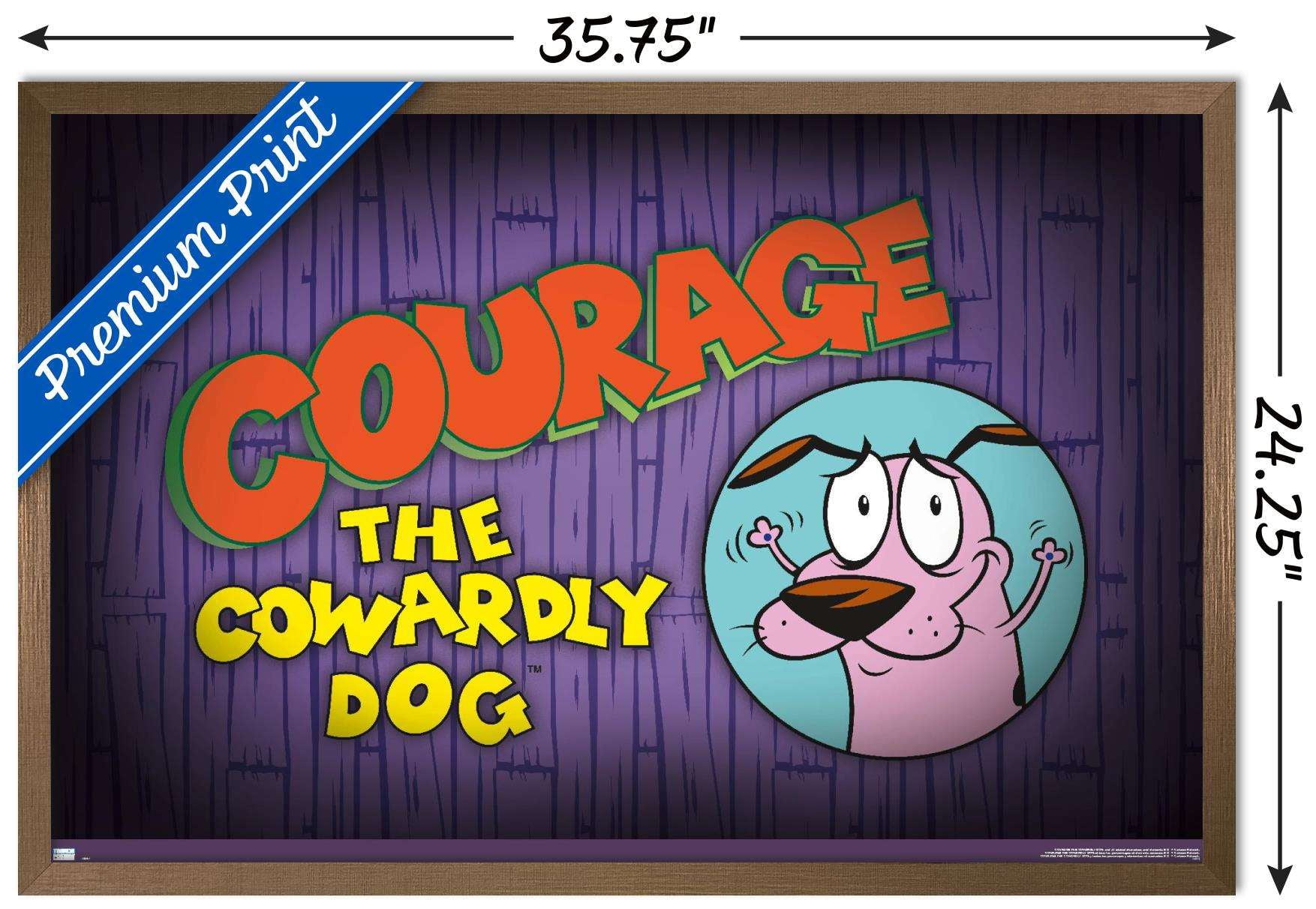 Courage the Cowardly Dog - Title Wall Poster, 22.375" x 34", Framed