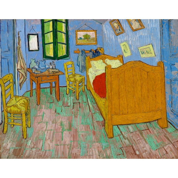 The Bedroom by Vincent van Gogh - 12" x 18" Art Print Wall Decor