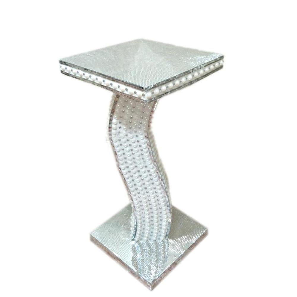 Large silver mosaic vase side table centerpieces