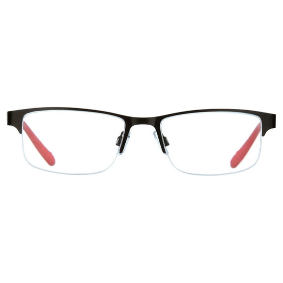 Ironman Rectangle Gunmetal Reading Glasses 1.50
