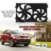 2018 New Upgraded Dual Engine Radiator Cooling Fan Electric Motor Engine Fan Car Accessory(Black)