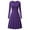 Purple, variant on Sentmoon T Shirt Dresses for Women 2025 Long Sleeve Crew Neck Club Dresses for Women Solid Color Loose Plus Size Wedding Guest Dress Streetwear for Winter Business Travel XXL