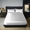 thumbnail image 7 of Tarmeek Cooling Stretch Fitted Sheet 203x198cm, 4 Way Stretch Non Slip Mattress Cover, Soft Nylon Summer Bed Cover for Secure Fit, White, 7 of 7