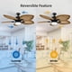 thumbnail image 3 of Ventilador de techo YITAHOME Tropical con luz LED de 132 cm con control remoto, 3 of 7