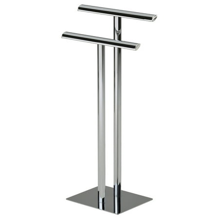 Talori Chrome Metal Modern 2 Bar Free Standing Towel Quilt Rack Stand Organizer For Kitchen Bathroom Talori Chrome Metal Modern 2 Bar Free Standing Towel Quilt Rack Stand Organizer For Kitchen Bathroom
