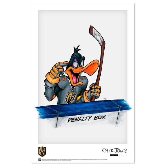 Vegas Golden Knights Daffy Duck 11'' x 17'' Art Poster