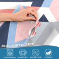 thumbnail image 3 of Yayeee Kitchen Curtains Tier Pair Light Filtering 27"x24" Rod Pocket Short Cafe Window Panel, White Geometric, 3 of 7