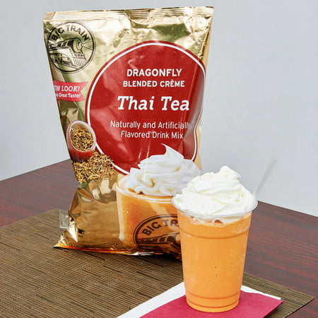 Pack of 3 Dragonfly Thai Tea Blended Creme Frappe Mix By Big Train Per Pack 3.5 lb.Dragonfly Thai Tea Blended Creme Frappe