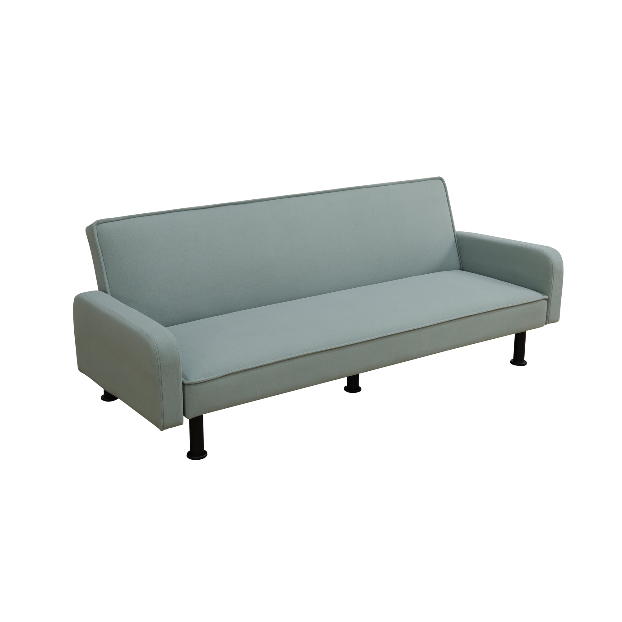 MAYEERTY 77.5 Inch Lake-Green Calico Sofa Bed, Convertible Living Room Fabric Couch Bed