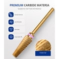 thumbnail image 2 of Broca para Taladro de Uñas AIRSEE 3/32" de Carburo de Tungsteno Oro XXC+M+XXF, 2 of 7