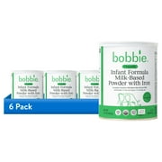 (6 pack) Bobbie Organic Original Infant Formula for Everyday Feeding, Milk-Based Powder with 1.2mg Iron, Skim Milk Recipe, Certified USDA Organic, 14.1 oz Can