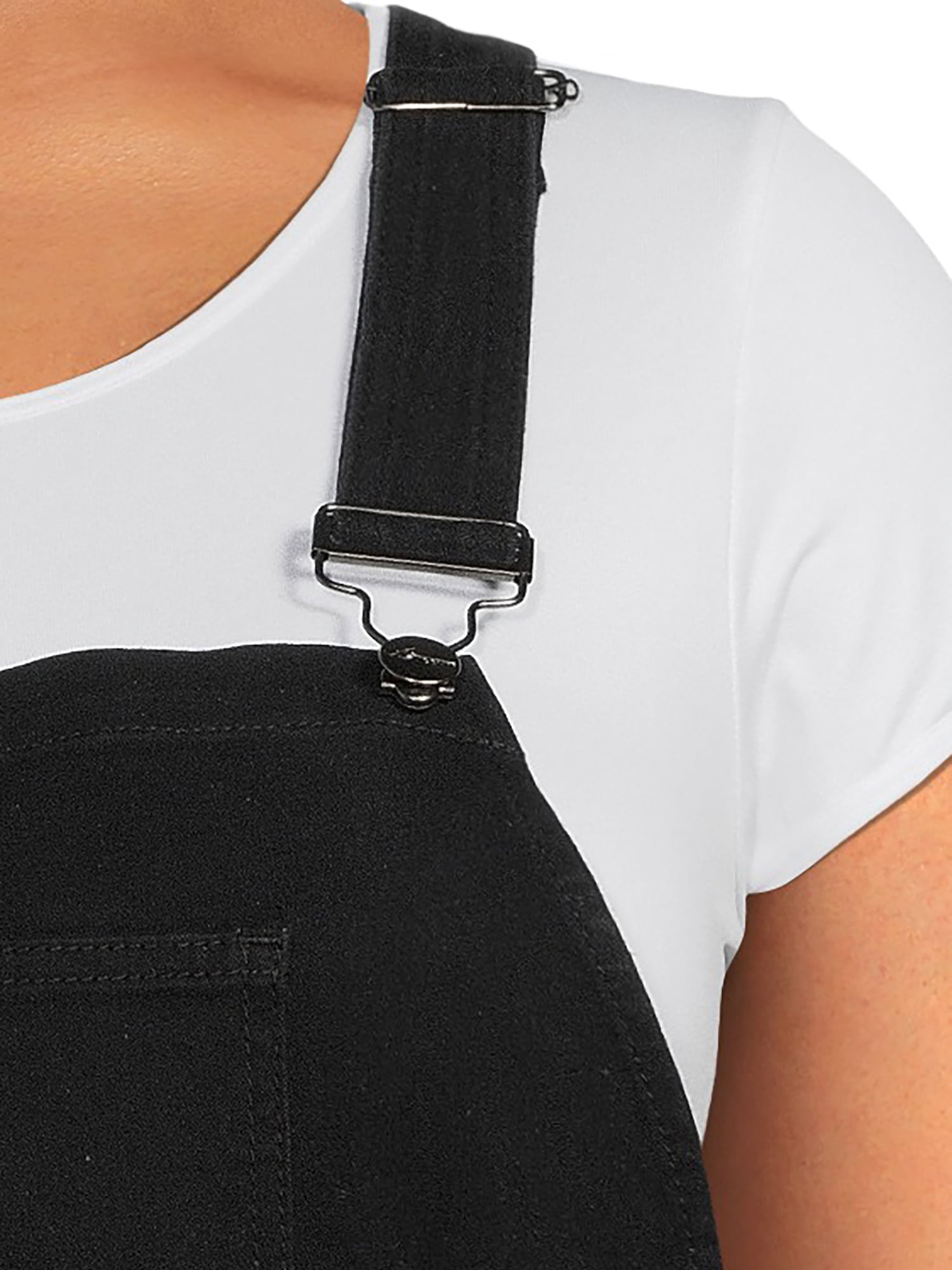 A3 Denim Women's Plus Size Stretch Denim Overalls with Cuffs