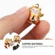 thumbnail image 3 of 1 Set 12Pcs Fortune Cat Shape Bells Pet Bells DIY Supplies (Red Black Golden), 3 of 4