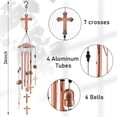 thumbnail image 2 of Campanillas de viento Briwooody de 92 cm con forma de cruz de aluminio para exteriores, 2 of 6