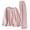 Pink, variant on Giftesty Womens Shirts Women's Solid Color Set Casual Winter Warm Coral Velvet Pajamas Home Clothing Set