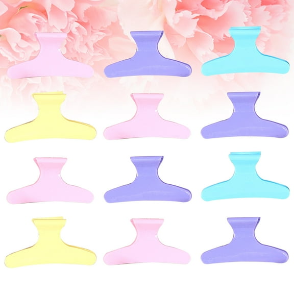 FRCOLOR 24 Assorted Color Professional Salon Clips for Hair Styling and Sectioning  Durable Plastic  24pcs