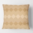 thumbnail image 2 of Designart Beige Retro Triangular Wave' Mid-Century Modern Throw Pillow - 18x18, 2 of 2