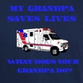 thumbnail image 3 of CafePress - Ambulance Saves Lives Grandpa Dark T Shirt - Men's Classic Graphic Cotton T-Shirt, 3 of 4