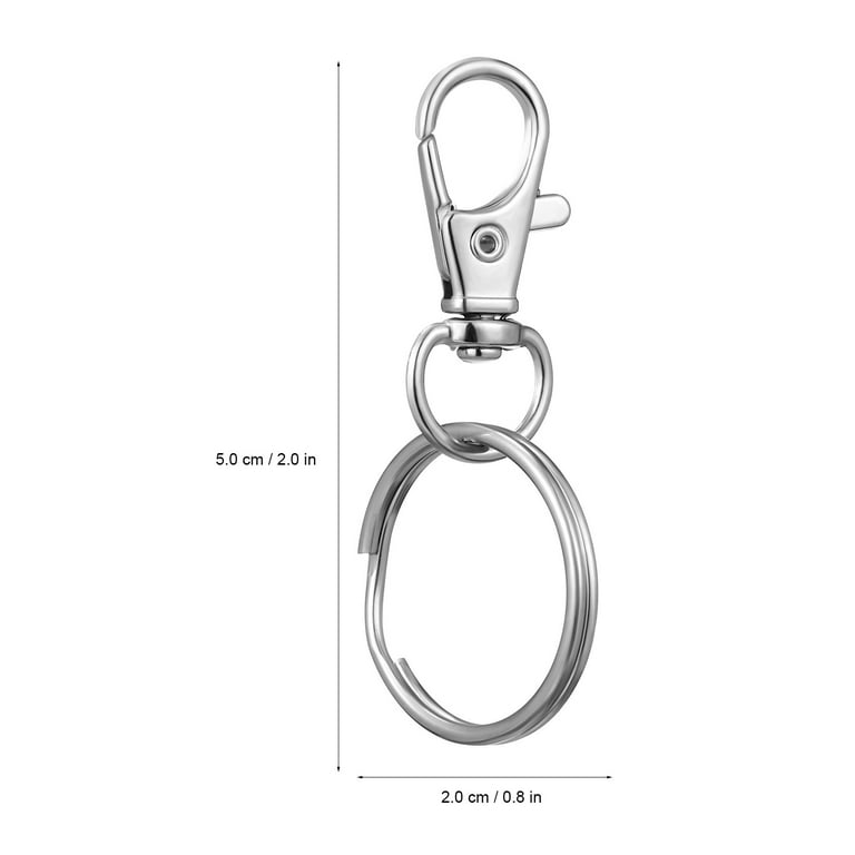 30 Pcs Swivel Snap Hooks with Key Rings Small Keyring Rings Hoops