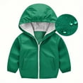 thumbnail image 2 of Bovxnpu Toddler Girl Boy Fall Outfits, Girls Rain Jackets Lightweight Waterproof Hooded Raincoats Windbreakers for Kids 18 Months, 2 of 7