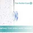 thumbnail image 3 of Waterproof Long Fabric Shower Curtain Liner, Suction Cups Included, 72 x 78 inch, Machine Washable Cloth Shower Curtain for Bathroom, 72x78, White, 3 of 5
