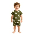 thumbnail image 4 of Toddler Boy Outfits 2 Piece Graphic Print Short Sleeve Crew Neck T-Shirt Top And Shorts Outdoor Wear Baby Boys' Clothing Sets Size 2-3 Years, 4 of 4