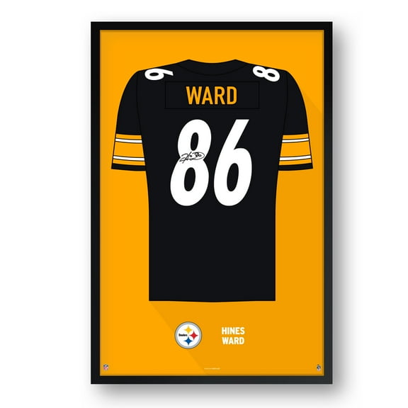 Hines Ward Pittsburgh Steelers Framed 14" x 20" Retired Jersey Art Print