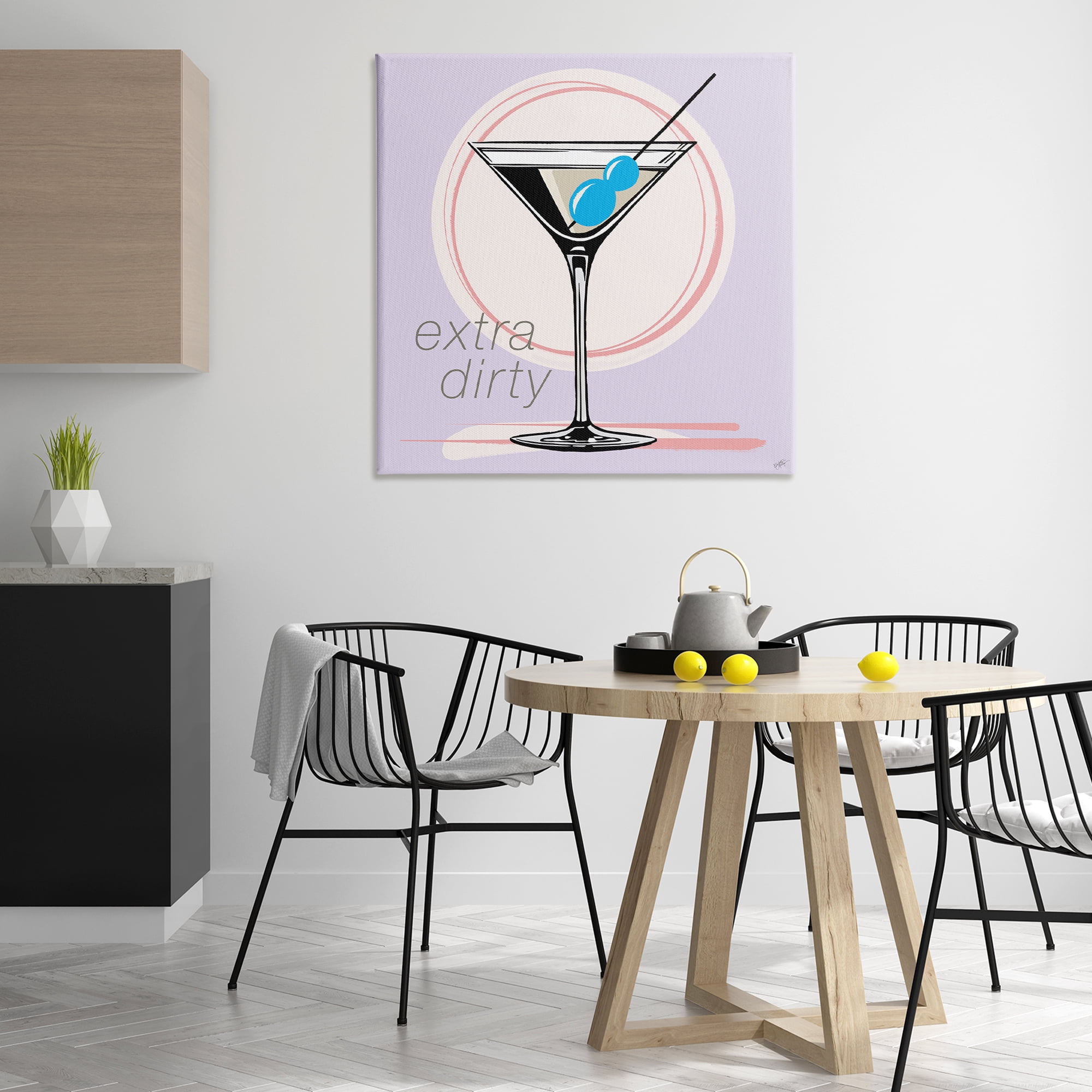 Stupell Industries Extra Dirty Martini Food & Beverage Painting Wrapped Canvas Art Print Wall Art, 36 x 36