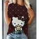 thumbnail image 5 of Camisetas de Hello Kitty para mujer, ropa de moda, ropa de calle, camisetas de manga corta, camiseta informal para niñas, Top con lazo, 5 of 6