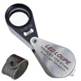 thumbnail image 1 of 10X Magnification Jeweler Loupe Triplet Lens Magnifier with 6 LED UV Light 21mm for Gems, Jewelry, 1 of 5
